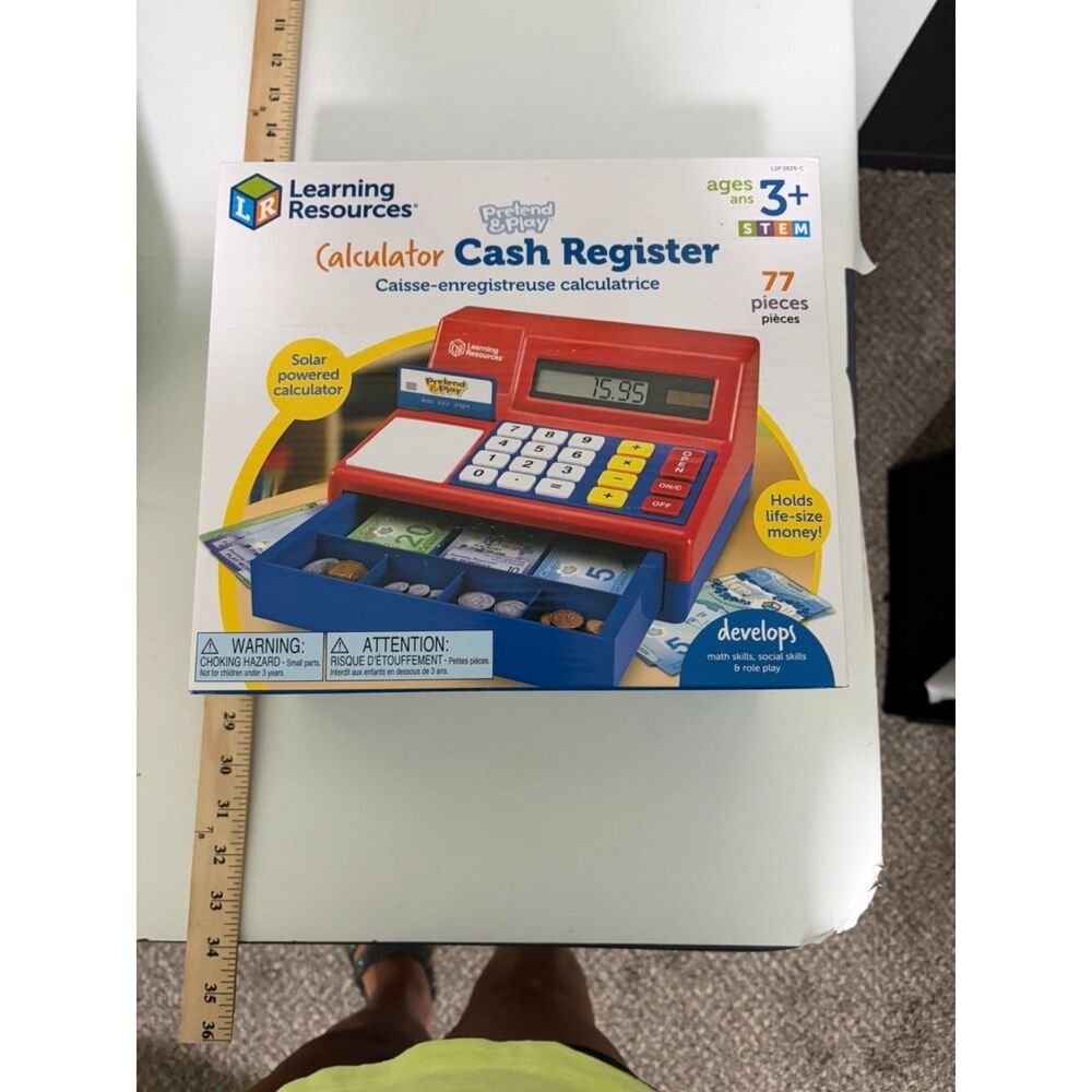 Learning Resources Pretend & Play Calculator Cash Register withToy, Kids Cash Re